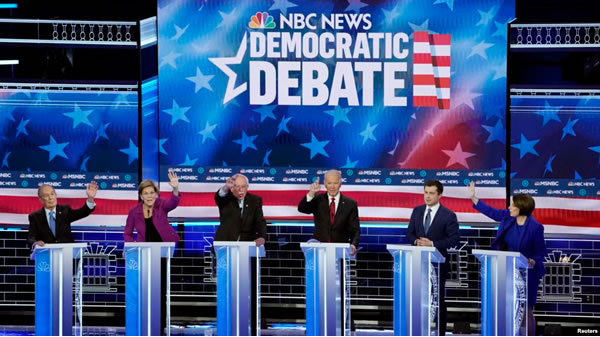 debate demócrata en Las Vegas Multimillonarios Trump y Bloomberg, centro de ataque en debate demócrata en Las Vegas