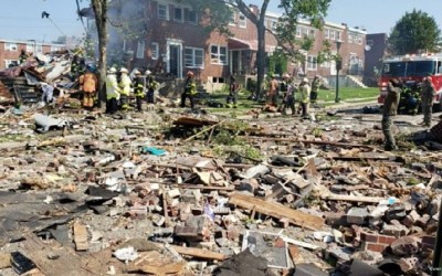 Explosión sacude un vecindario de Baltimore