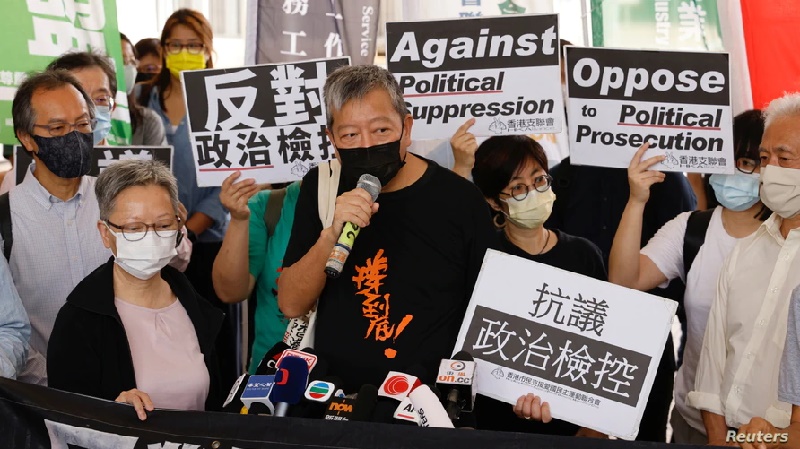 pro-democracia de Hong Kong Condenan a 7 activistas pro-democracia de Hong Kong por protesta de 2019