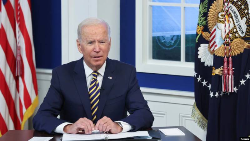El presidente de EE. UU., Joe Biden, en una imagen de archivo de septiembre de 2021 cuando intercambiaba con otros mandatarios desde la Casa Blanca sobre el cambio climático. 