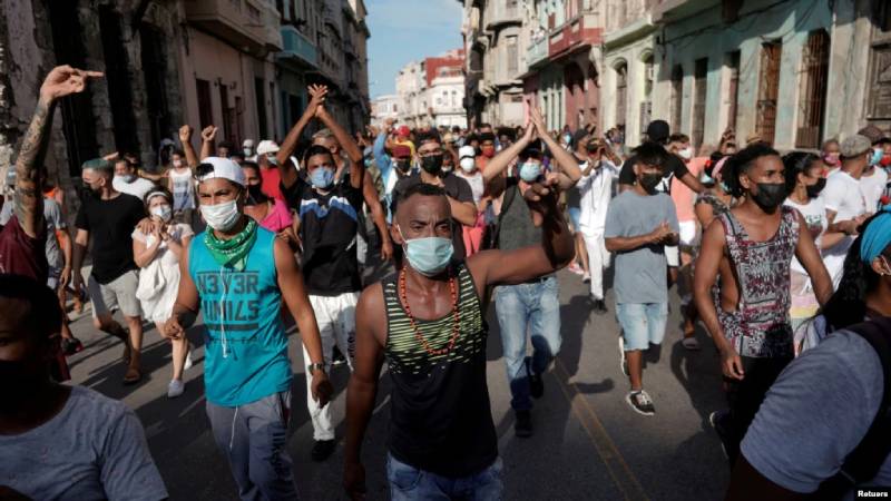 protesta en Cuba