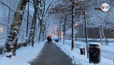 Primera nevada del 2022 en Nueva York