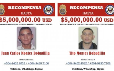 EEUU ofrece $15 millones por información sobre familia de tres hondureñostres hondureños acusados de narcotráfico
