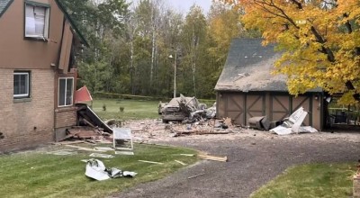Tres muertos tras estrellarse avioneta contra una casa en Hermantown, Minnesota