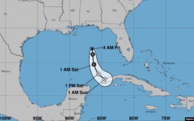 Depresión tropical avanza hacia el sur en el Golfo de México