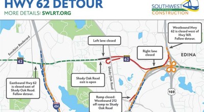 Highway 62 cierra el jueves por la noche hasta el fin de semana