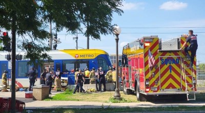 accidente con tren ligero en St. Paul