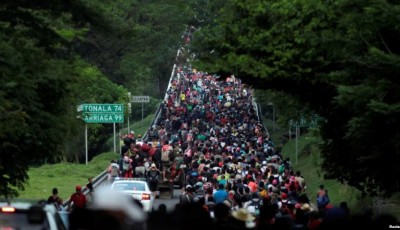 Migrantes de la caravana