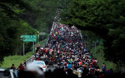 Migrantes de la caravana