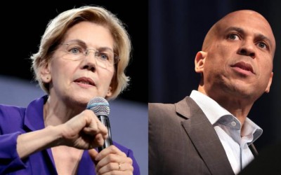 Senadores estadounidenses Warren y Booker